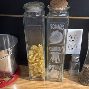 Glass Storage Jar Set with Cork Lid